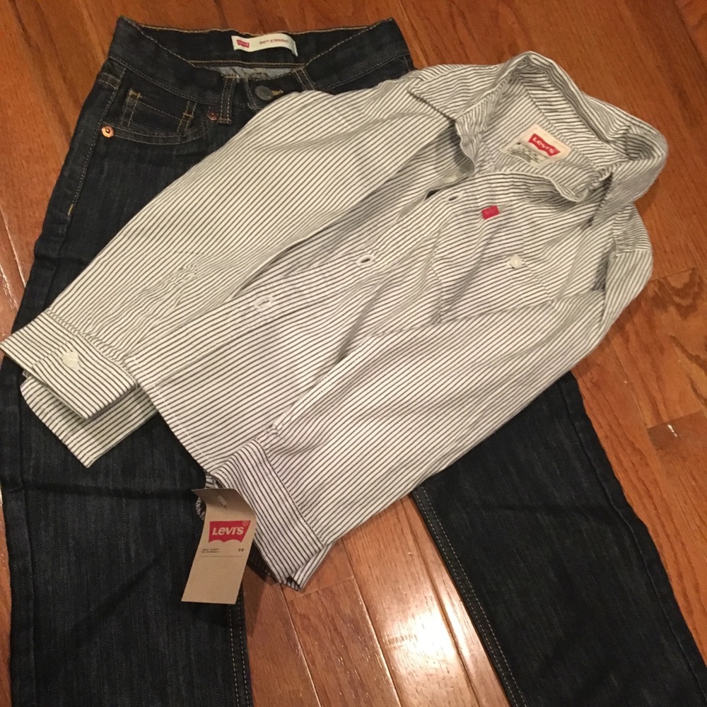 Levi Boys size7 shirt and jeans